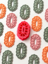 Load image into Gallery viewer, Boho Pointy Oval Donut Polymer Clay Cutter PCC1812