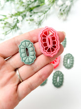 Load image into Gallery viewer, Boho Pointy Oval Donut Polymer Clay Cutter PCC1812