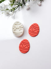 Load image into Gallery viewer, Easter Egg with Hearts Polymer Clay Cutter PCC1818