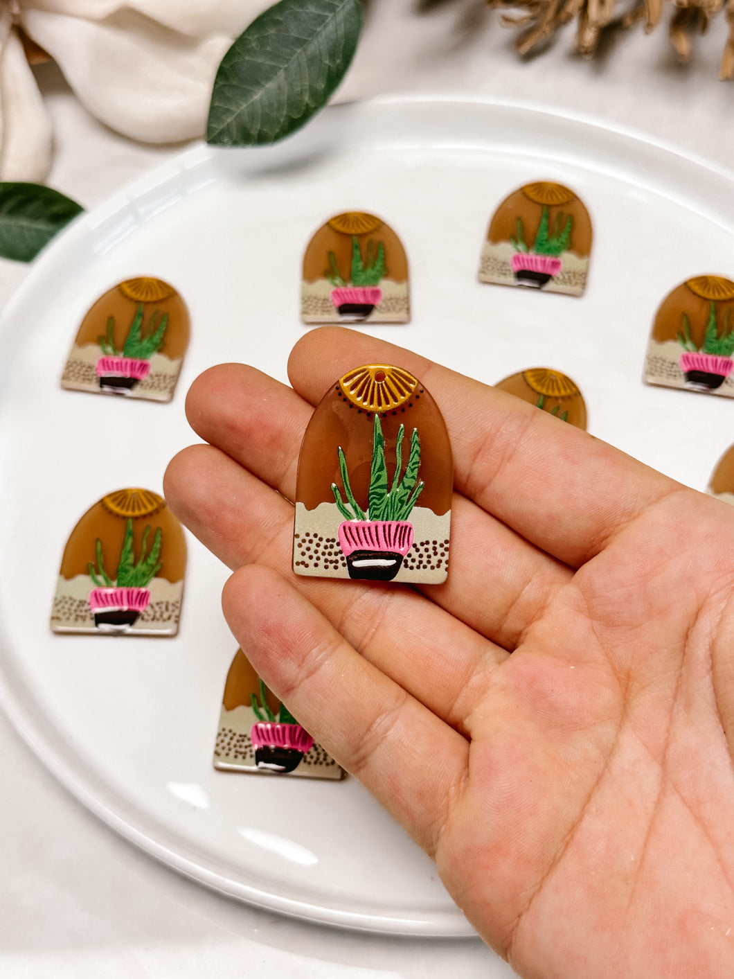 Potted Plant Acrylic Charm