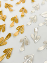 Load image into Gallery viewer, 18K Gold/925 Sterling Silver Plated Leaf Charm with One Hole