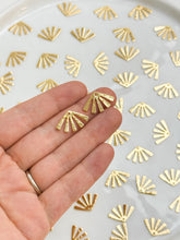 Load image into Gallery viewer, 18K Gold Plated Organic Half Sun Pendant with One Hole