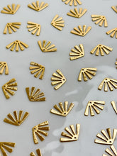 Load image into Gallery viewer, 18K Gold Plated Organic Half Sun Pendant with One Hole