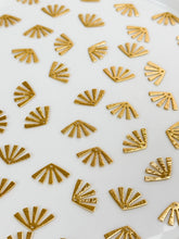 Load image into Gallery viewer, 18K Gold Plated Organic Half Sun Pendant with One Hole