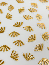 Load image into Gallery viewer, 18K Gold Plated Organic Half Sun Pendant with One Hole