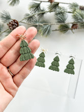 Load image into Gallery viewer, The Scalloped Christmas Trees in Green (also in silver)