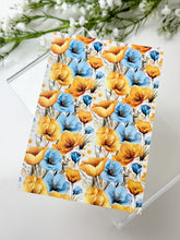 Load image into Gallery viewer, Transfer Paper 605 Yellow & Blue Florals | Image Water Transfer
