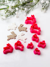 Load image into Gallery viewer, Jumping Easter Bunny Detailed Polymer Clay Cutter PCC1827