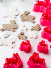 Load image into Gallery viewer, Jumping Easter Bunny Detailed Polymer Clay Cutter PCC1827