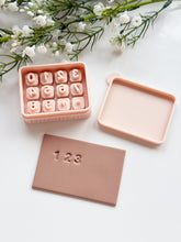 Load image into Gallery viewer, 3D Printed Numbers Stamp Set with Storage Box