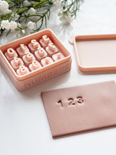 Load image into Gallery viewer, 3D Printed Numbers Stamp Set with Storage Box