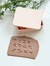 Load image into Gallery viewer, 3D Printed Zodiac Signs Stamp Set with Storage Box