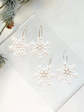 Load image into Gallery viewer, The Snowflake Hoops (also in silver)