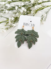 Load image into Gallery viewer, The Triple Leafy Green Dangles (also in silver)