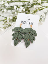Load image into Gallery viewer, The Triple Leafy Green Dangles (also in silver)