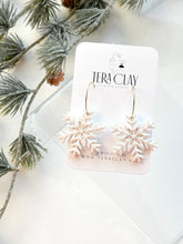 Load image into Gallery viewer, The Snowflake Hoops (also in silver)
