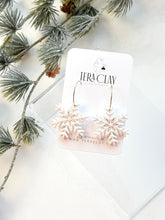 Load image into Gallery viewer, The Snowflake Hoops (also in silver)