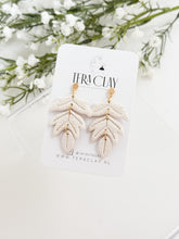 Load image into Gallery viewer, The Triple Leafy White Dangles (also in silver)