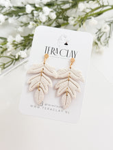 Load image into Gallery viewer, The Triple Leafy White Dangles (also in silver)