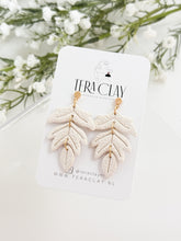 Load image into Gallery viewer, The Triple Leafy White Dangles (also in silver)