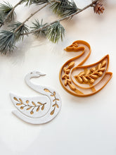 Load image into Gallery viewer, Swan Christmas Tree Ornament Polymer Clay Cutter PCC1910