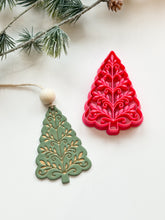 Load image into Gallery viewer, Christmas Tree Folk Art Ornament Polymer Clay Cutter PCC1915
