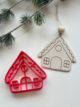 Load image into Gallery viewer, Gingerbread House Christmas Tree Ornament Polymer Clay Cutter PCC1880