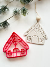 Load image into Gallery viewer, Gingerbread House Christmas Tree Ornament Polymer Clay Cutter PCC1880