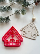 Load image into Gallery viewer, Gingerbread House Christmas Tree Ornament Polymer Clay Cutter PCC1880