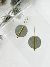 Load image into Gallery viewer, The Textured Round Hoops in Sage Green (also in silver)
