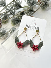 Load image into Gallery viewer, The Poinsettia Laurel Wreath