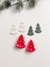 Load image into Gallery viewer, Christmas Tree Rounded Set with Drill Guides Polymer Clay Cutter