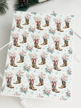 Load image into Gallery viewer, Transfer Paper Sheet 544 Christmas Cowboy Boots | Image Water Transfer