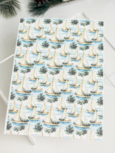 Load image into Gallery viewer, Transfer Paper Sheet 555 Christmas on a Boat | Image Water Transfer