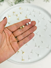 Load image into Gallery viewer, 18K Real Gold / 925 Sterling Silver Plated Heart Posts with 925 Sterling Silver Stud Posts