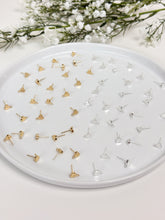 Load image into Gallery viewer, 18K Real Gold / 925 Sterling Silver Plated Heart Posts with 925 Sterling Silver Stud Posts