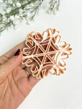 Load image into Gallery viewer, Snowflake Christmas Tree Ornament Detailed Polymer Clay Cutter | Christmas Cutters