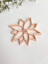 Load image into Gallery viewer, Poinsettia Flower Christmas Tree Ornament Detailed Polymer Clay Cutter | Christmas Cutters