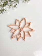 Load image into Gallery viewer, Poinsettia Flower Christmas Tree Ornament Detailed Polymer Clay Cutter | Christmas Cutters