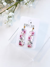 Load image into Gallery viewer, The Pink Floral Triple Dangles