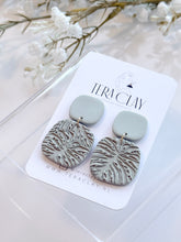 Load image into Gallery viewer, The Sage Green Organic Square Dangles