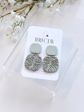 Load image into Gallery viewer, The Sage Green Organic Square Dangles