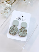 Load image into Gallery viewer, The Sage Green Organic Square Dangles