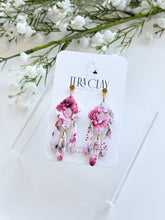 Load image into Gallery viewer, The Floral Rhombus Dangle (also in silver)