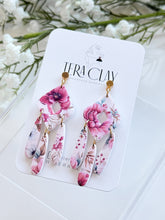 Load image into Gallery viewer, The Floral Rhombus Dangle (also in silver)