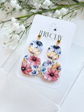 Load image into Gallery viewer, The Ruby Organic Square Dangles