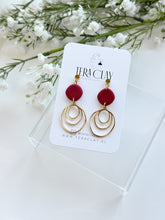 Load image into Gallery viewer, The Dark Red Organic Dangles