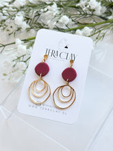 Load image into Gallery viewer, The Dark Red Organic Dangles