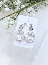Load image into Gallery viewer, The Extruded Round Dangles in Silver
