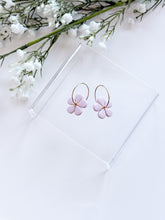 Load image into Gallery viewer, The Lila Flower Hoops